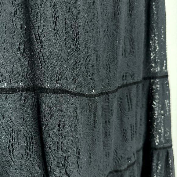 No Label-Sheer Crochet Black‎ Sleeveless Dress Size Medium - Picture 6 of 10